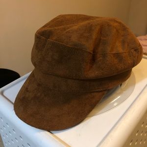 Suede Cabby style hat